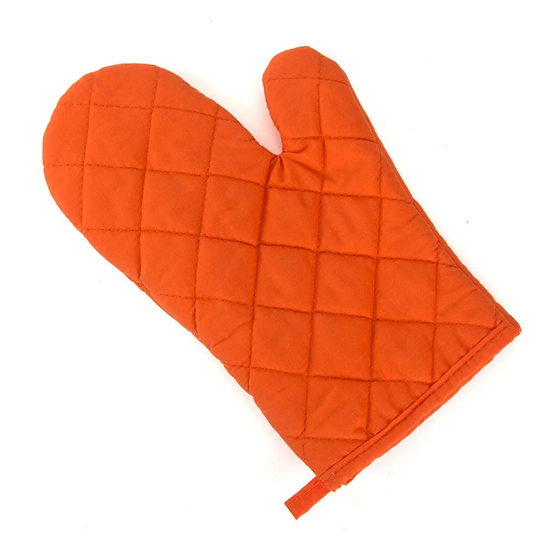 Wholesale custom plain baking oven gloves quilted cotton lining oven mitt for kitchen