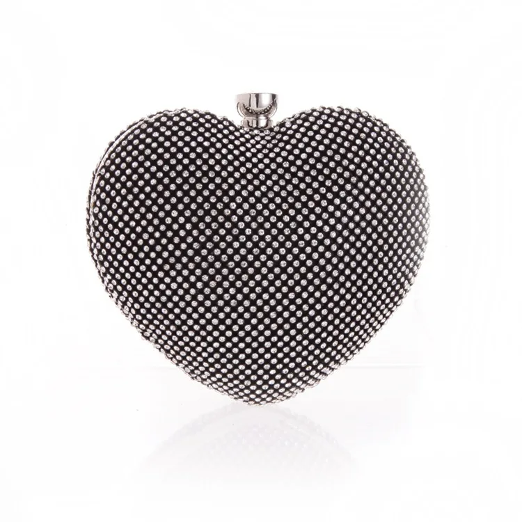 2020 Fashion ideas clutches and evening bags Classic elegant Love shape Rhinestone diamond wedding mini chain shoulder bag