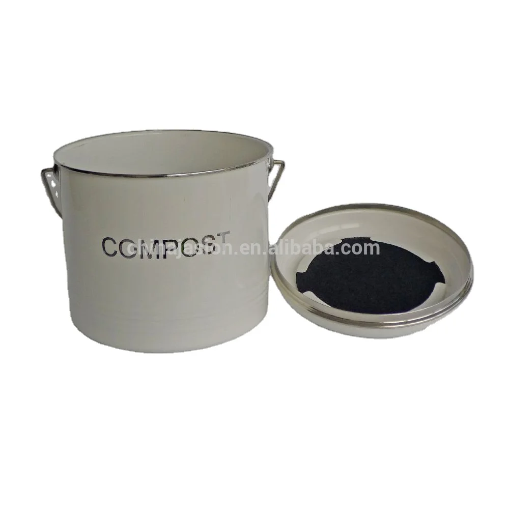 Kitchen Compost Waste Recycling Caddy Bin Metal Compost Food Bin