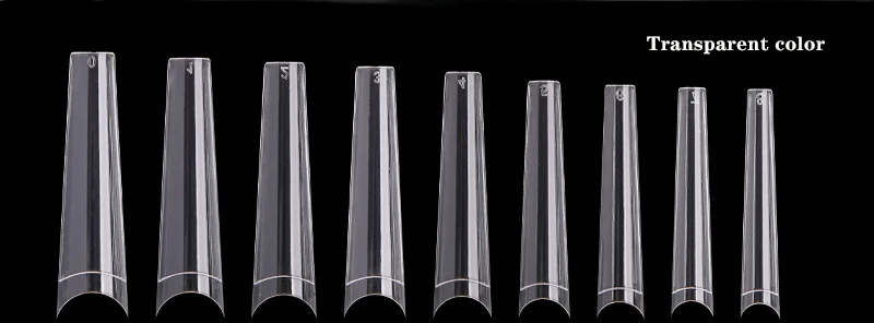 550 PCS 10 sizes 3XL Non C French Coffin Ballerina Nail Tips Acrylic Nails Artificial Half False Flake Nail Tips
