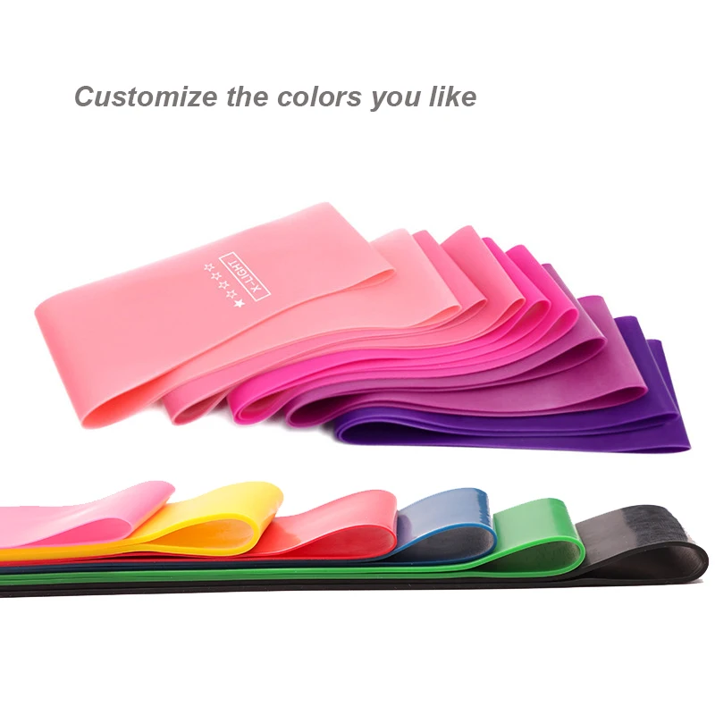 Fitness Gum Custom LOGO Elastic Rubber Bands For Fitness Workout Equipment Training Exercise Gym Strength Latex Resistance Bands
