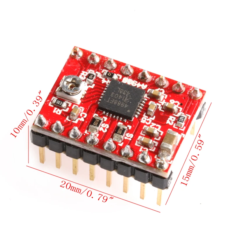 Factory Outlet High-grade Original Chip with Retail Package Red A4988 Stepper Motor Driver for 3D Printer