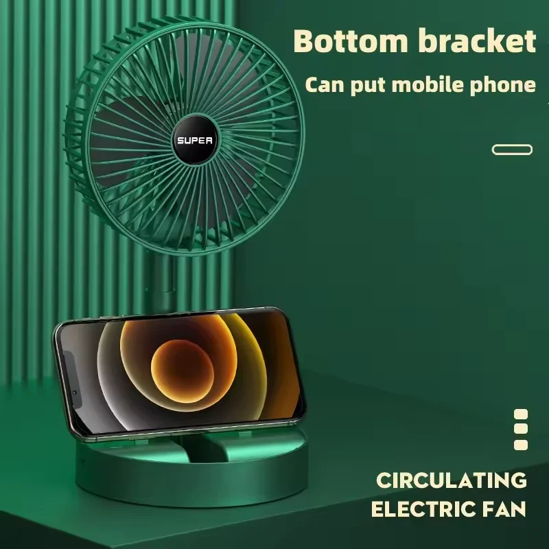 7inch Mini Plug-in folding desktop fan for home office without battery