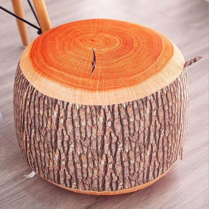 Promotional Inflatable Stool Thicken Cotton Cover Cartoon Plush 3D Fruit Home Decoration