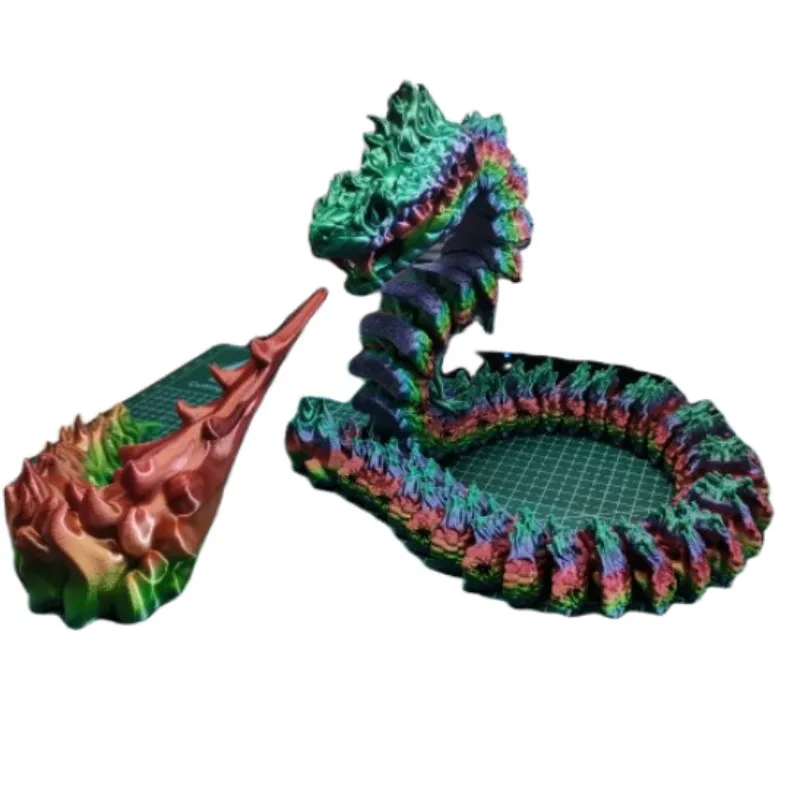 3D Печатный Дракон Flexi огнедышащая змея все в одном подвижная игрушка домашний офис декор настольные игрушки
