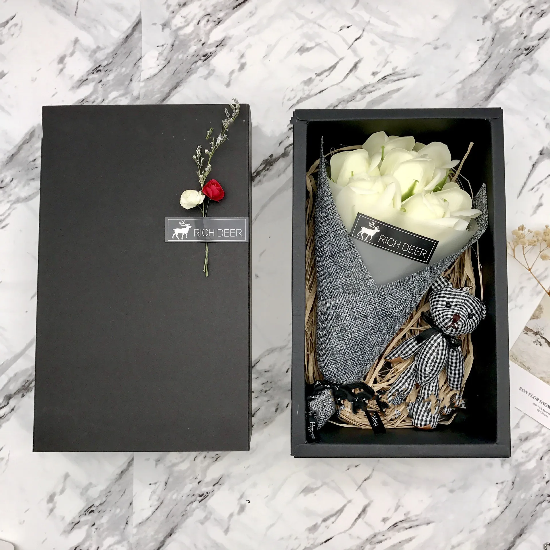 Xingsheng Новое поступление сохраненных цветов Подарочная коробка букет сушеных цветов подарок 2021 День Святого Валентина подарок