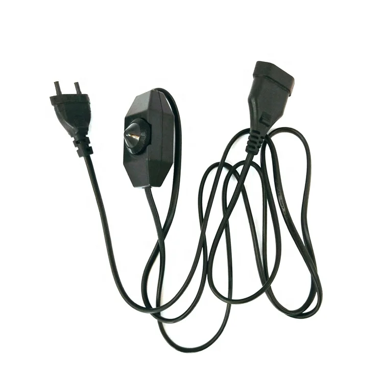 CE VDE ac power cord cable 220v Knitted fabric wire extension cord with european plug power cord with Dimming switch