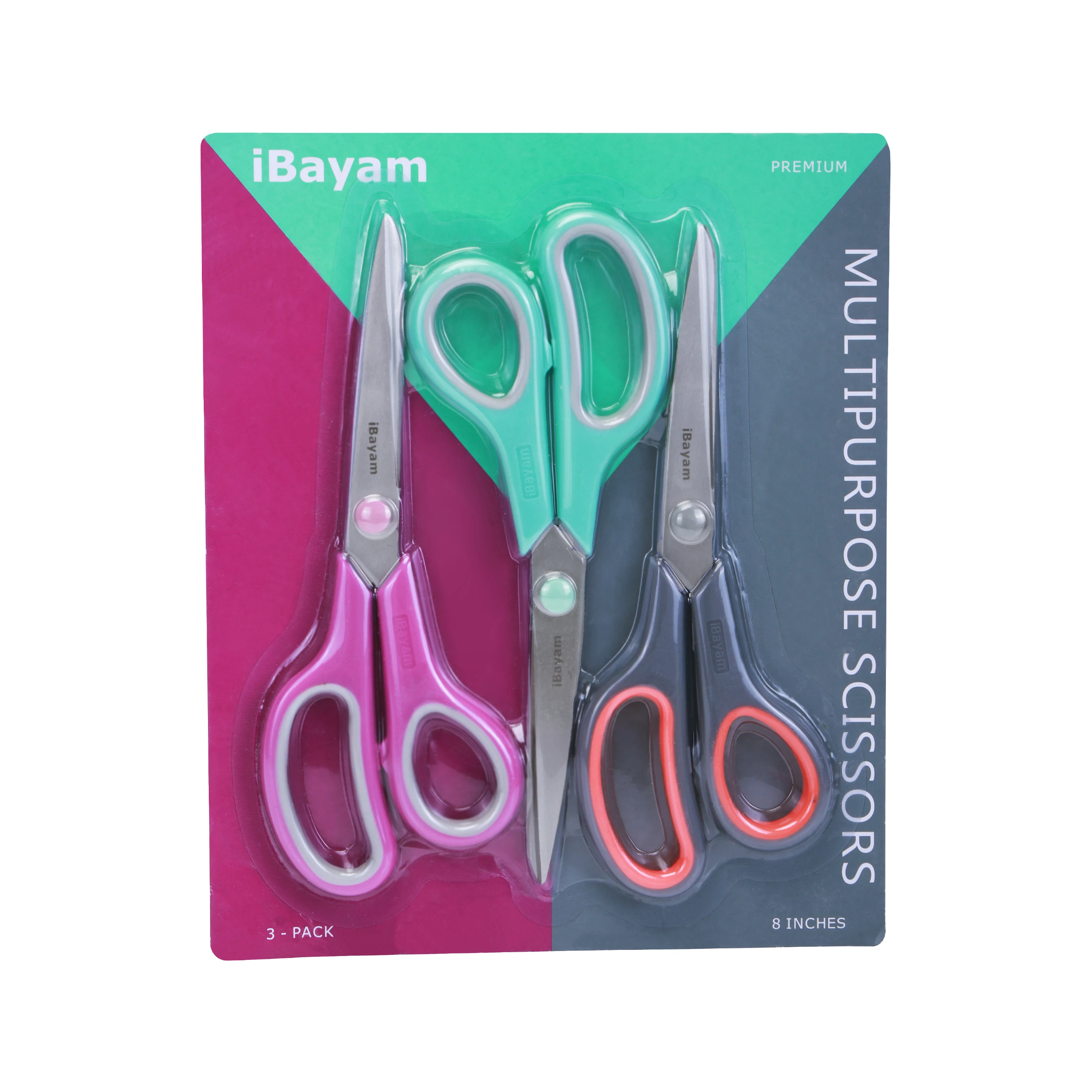 Promotion Price 8 inch Stainless Steel Household Scissors School  Students Stationery Scissors Office Craft Scissors Set