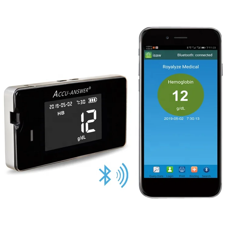 ACCU ANSWER Large LCD Display Blood Monitor Glucose Cholesterol Uric Acid Hemoglobin Test Meter for Home Clinic