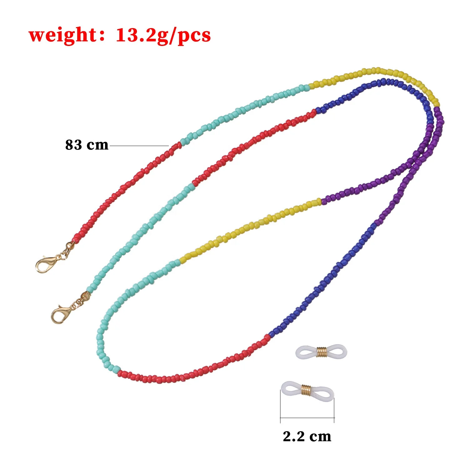 Zuowen Wholesale Glasses Chain Colorful Tassel Beaded Chain For Facemask Eyeglasses