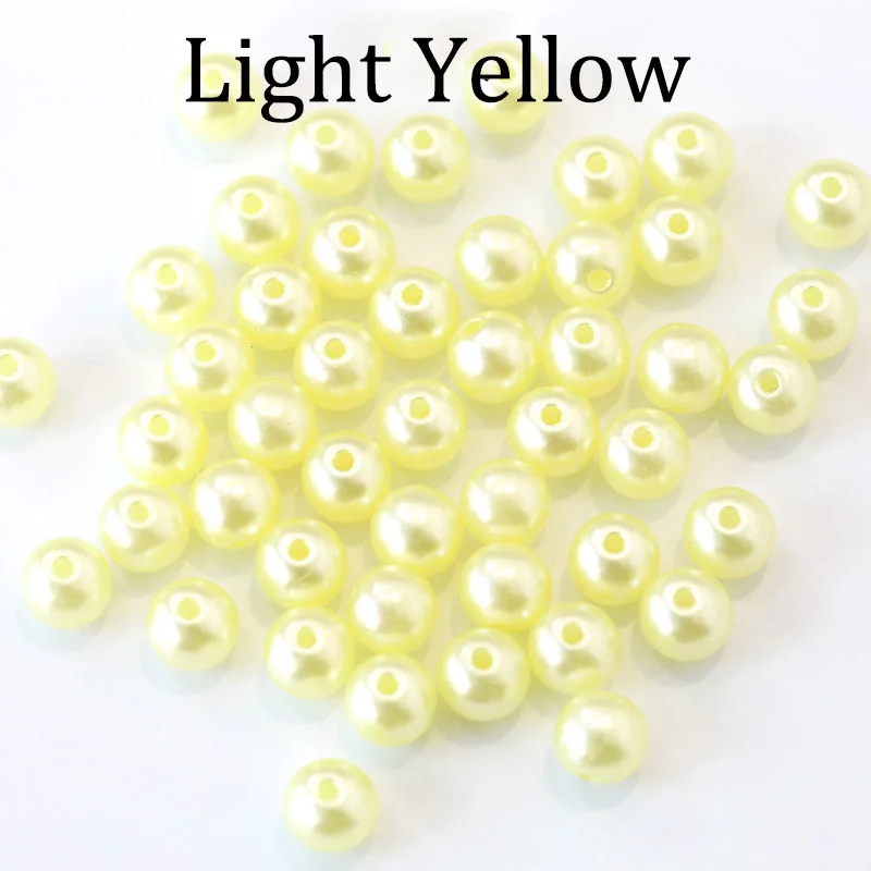100pcs/bag With Hole ABS Imitation Pearl Beads 4/6/8/10/12MM Round Plastic Acrylic Spacer Bead for DIY Jewelry Making Findings_15
