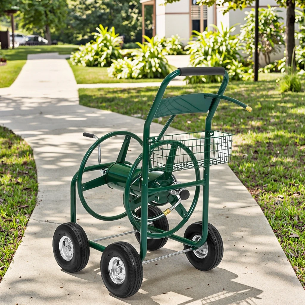 GT1850 высокопрочная 4-колесная катушка для садовой воды