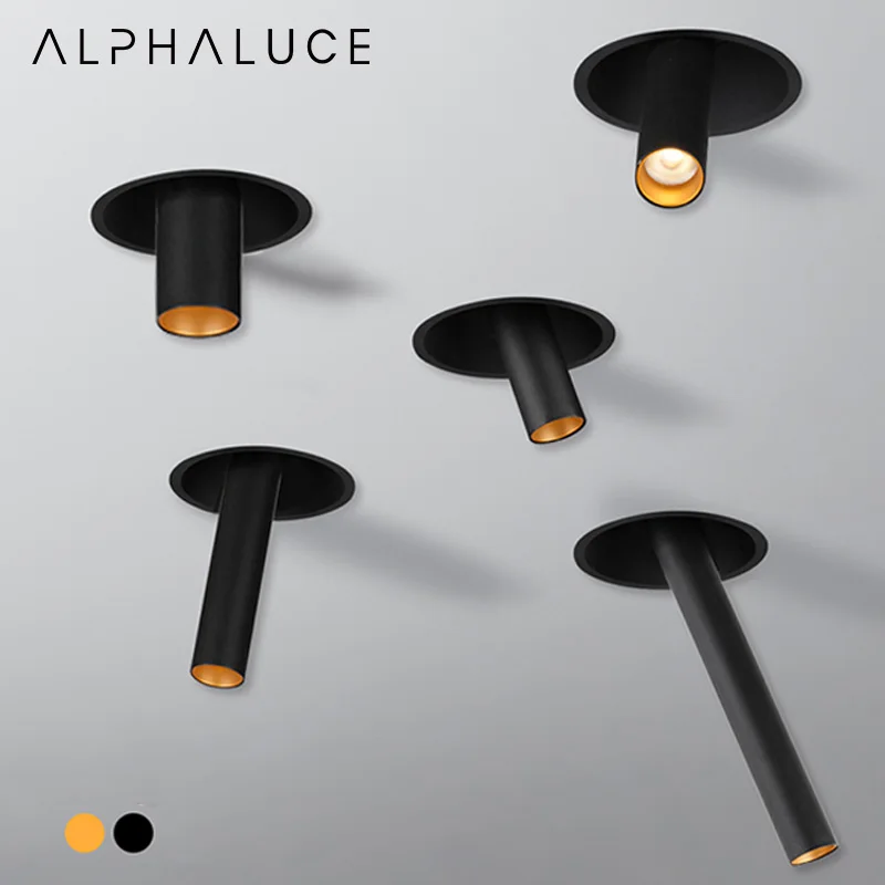 Commercial Recessed Anti Glare Spot Frame Long Tube Adjust Ceiling 7W Led Downlight Spot Light