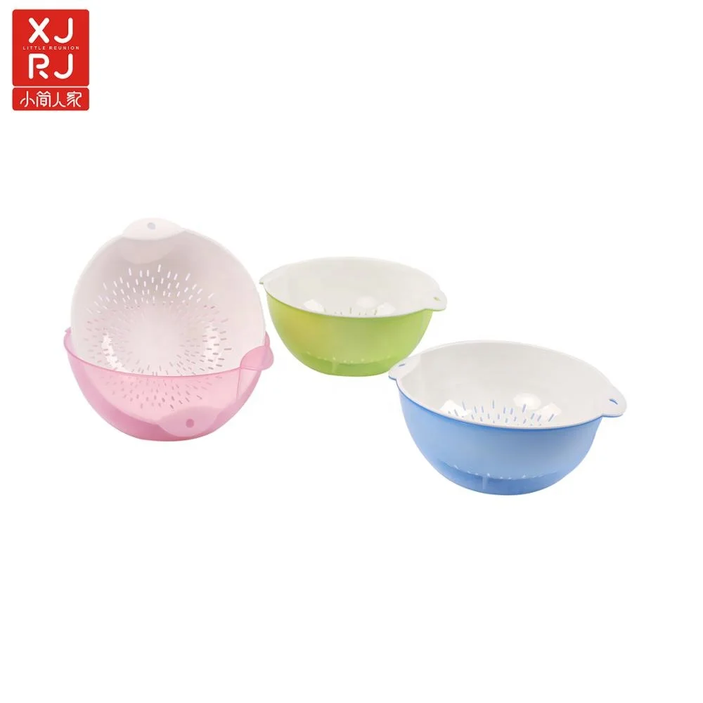 kitchen fruit vegetable colorful small size round shape kitchen colander sink sieve