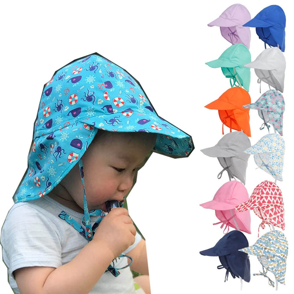 eco friendly adjustable orange sport fashion fisherman wide brim plain children summer bucket baby hats for outdoor bucket hats