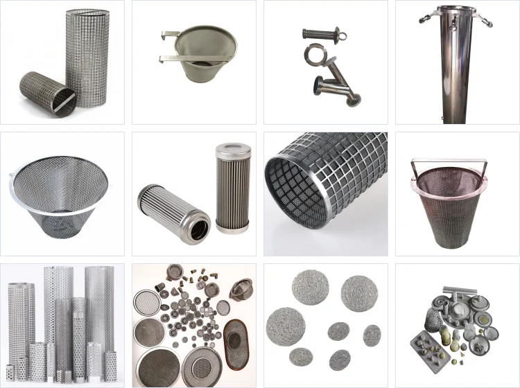Customized 316L 304 Stainless Steel Punching Perforated Plate Composite Sintered Metal Wire Mesh Filter Cylinder Tube