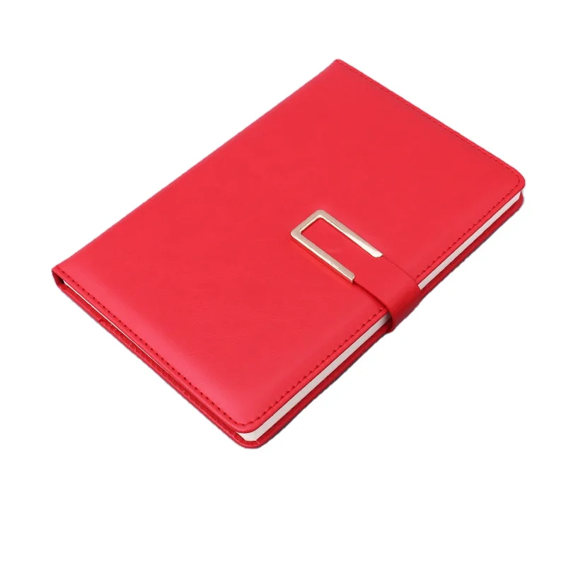 
leather cover luxury style notebook and pen gift set for promotion office stationery 2021 hot sytle red custom notebook 