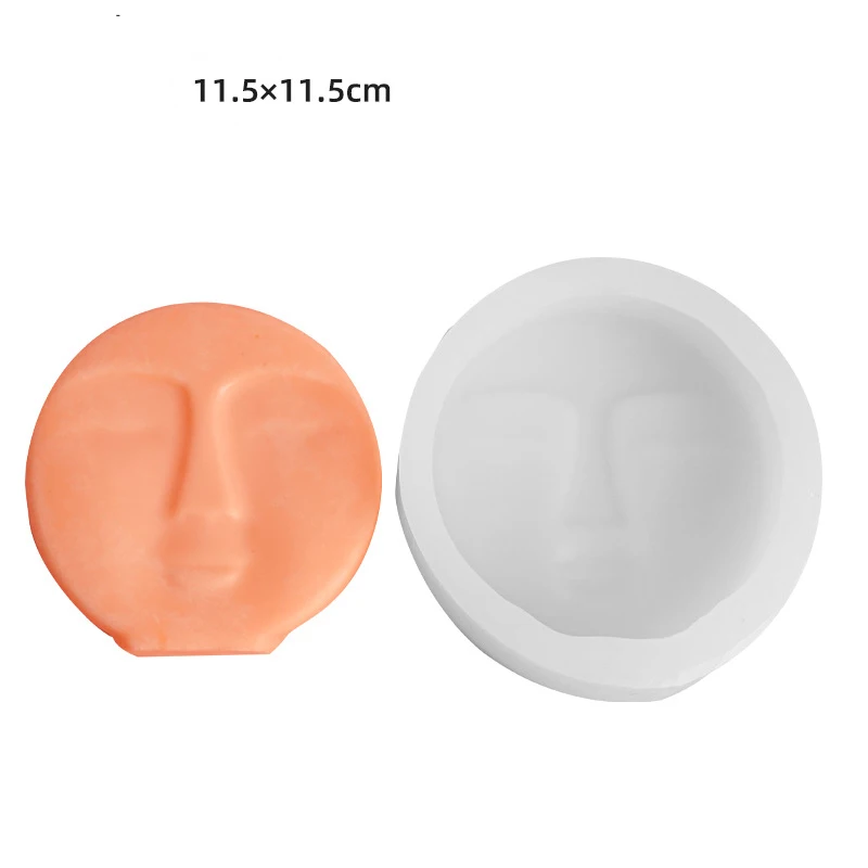 Stock supply making wax candle mould custom silicone rubber face candle mold