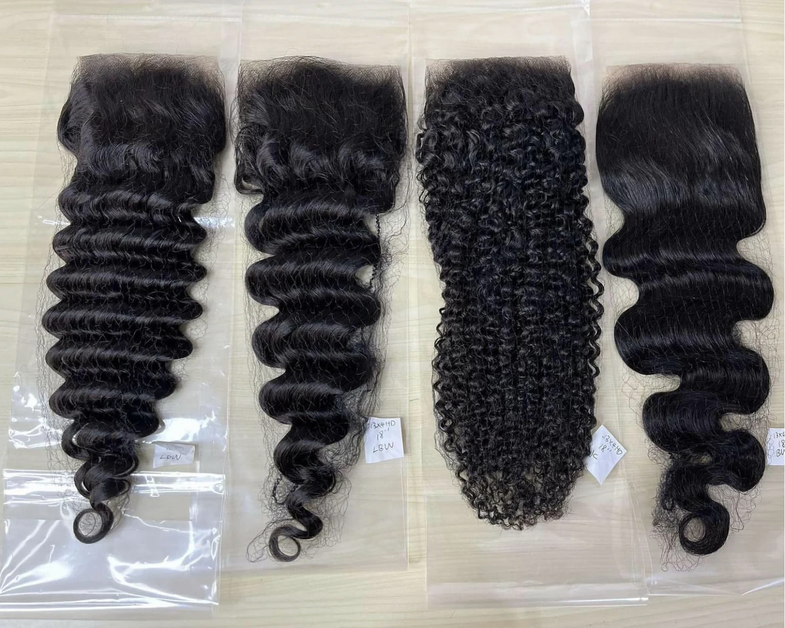 4x4 5x5 6x6 Thin Skin Transparent Swiss Silk Base Middle Part Three Part Straight Top Lace Closure With Bundles