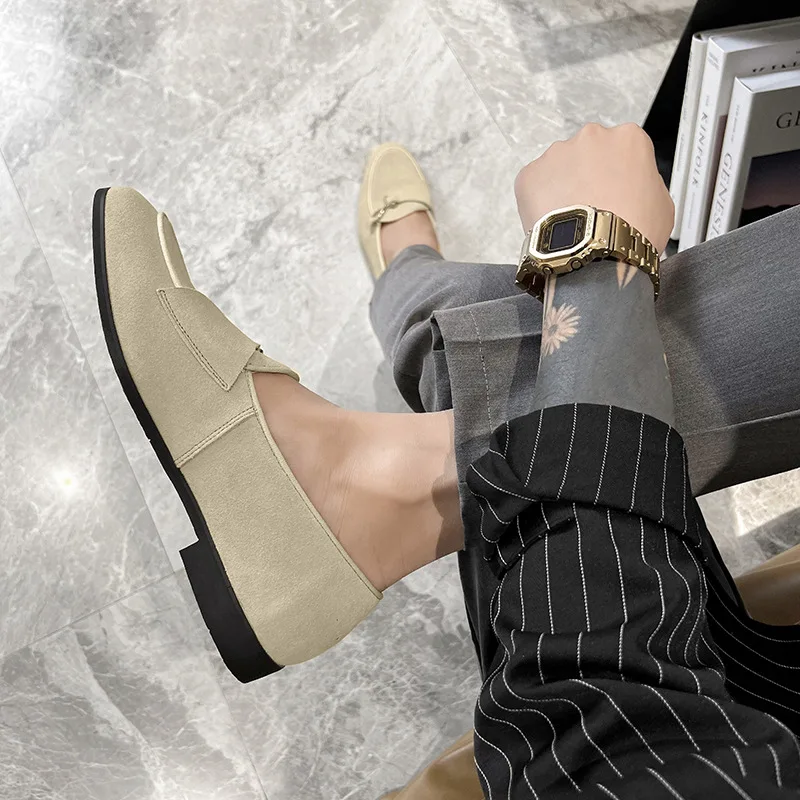 Top Grade Genuine Leather Upper Fashion Design Cow Suede Leather Men Dress Shoes Loafers