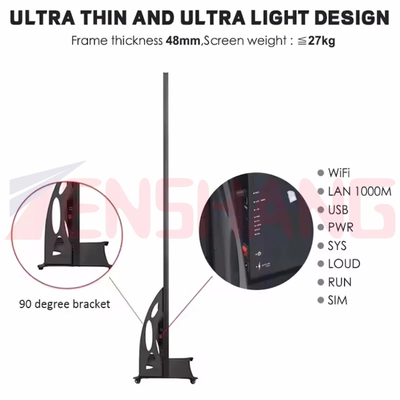 New Arrivals P2.5 Poster Led Display Floor Standing Screens Portable Smart Screen Portable Screen with Favorable Price