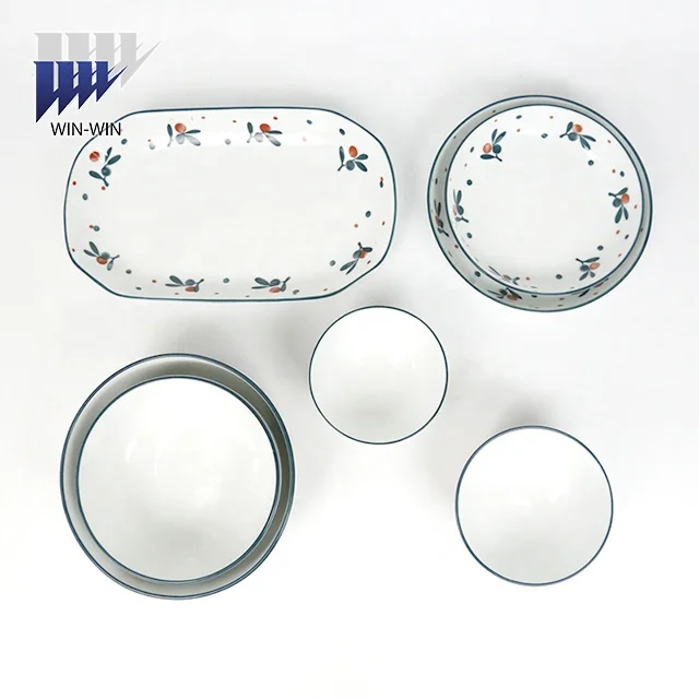 Flower design pad printing customized logo Eco-Friendly porcelain dinner set for hot selling european luxury dinnerware sets