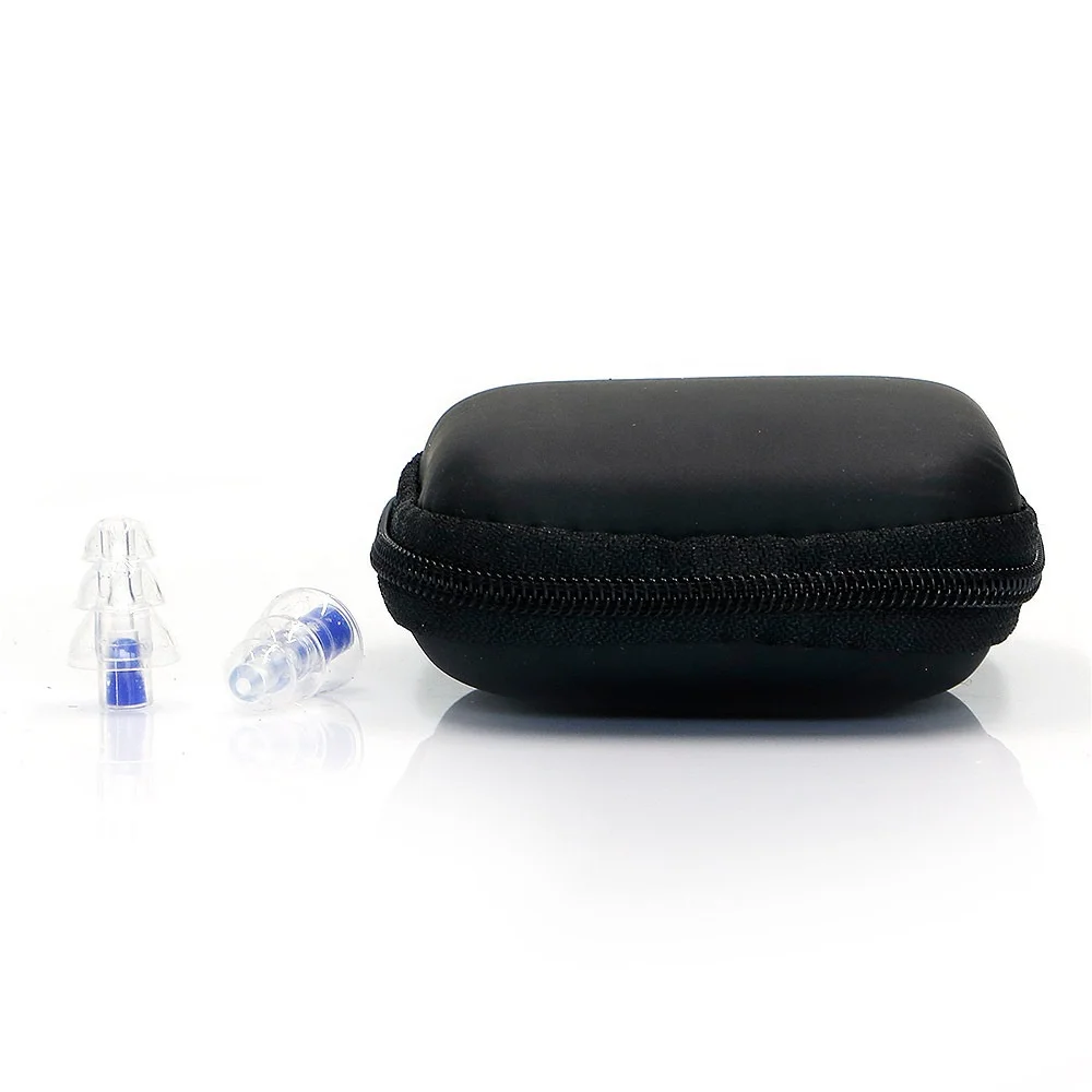 Wejump Transparent 3-layer Silicone Filter Earplugs Good Sound Insulation Workplace Earplug