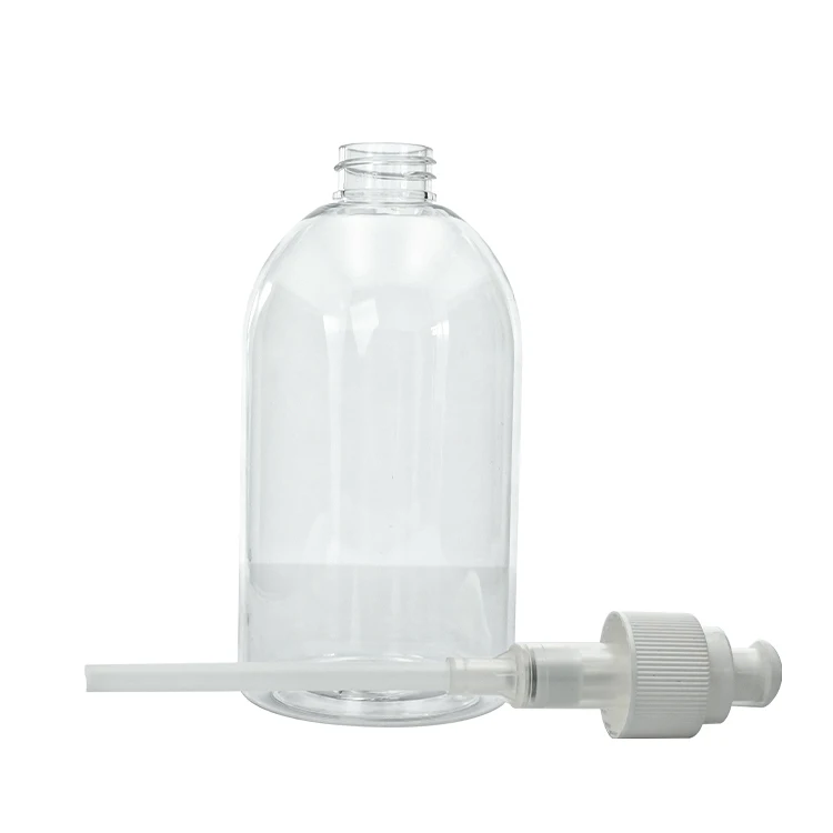 REMAX Hot Selling 500ml Round PET Plastic Bottles with Pump Head Custom Logo for Lotion and Shampoo