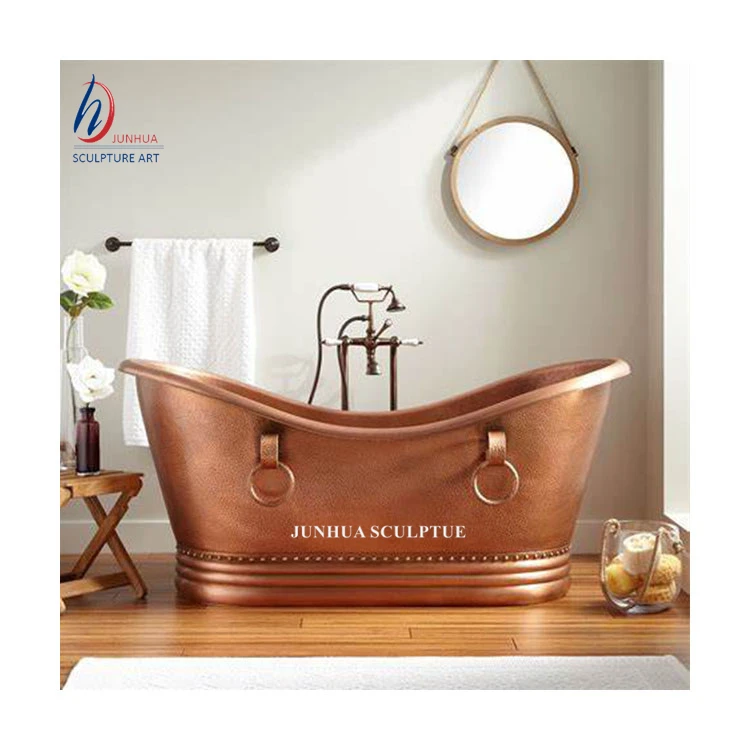 Cheap antique hammered freestanding green color copper bathtub bronze copper bath tub for sale