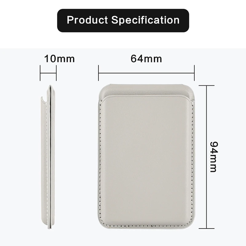 Factory Hot Sale Front Pocket Magnetic Leather Credit Card Holder Wallet RFID Blocking Magnet Phone Stand Holder Wallet