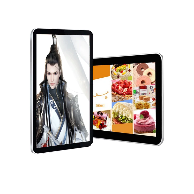 Commercial Playing Monitor Ultra Thin Digital Signage Screen Wall Mount Lcd Advertising Display Digital Signage Black