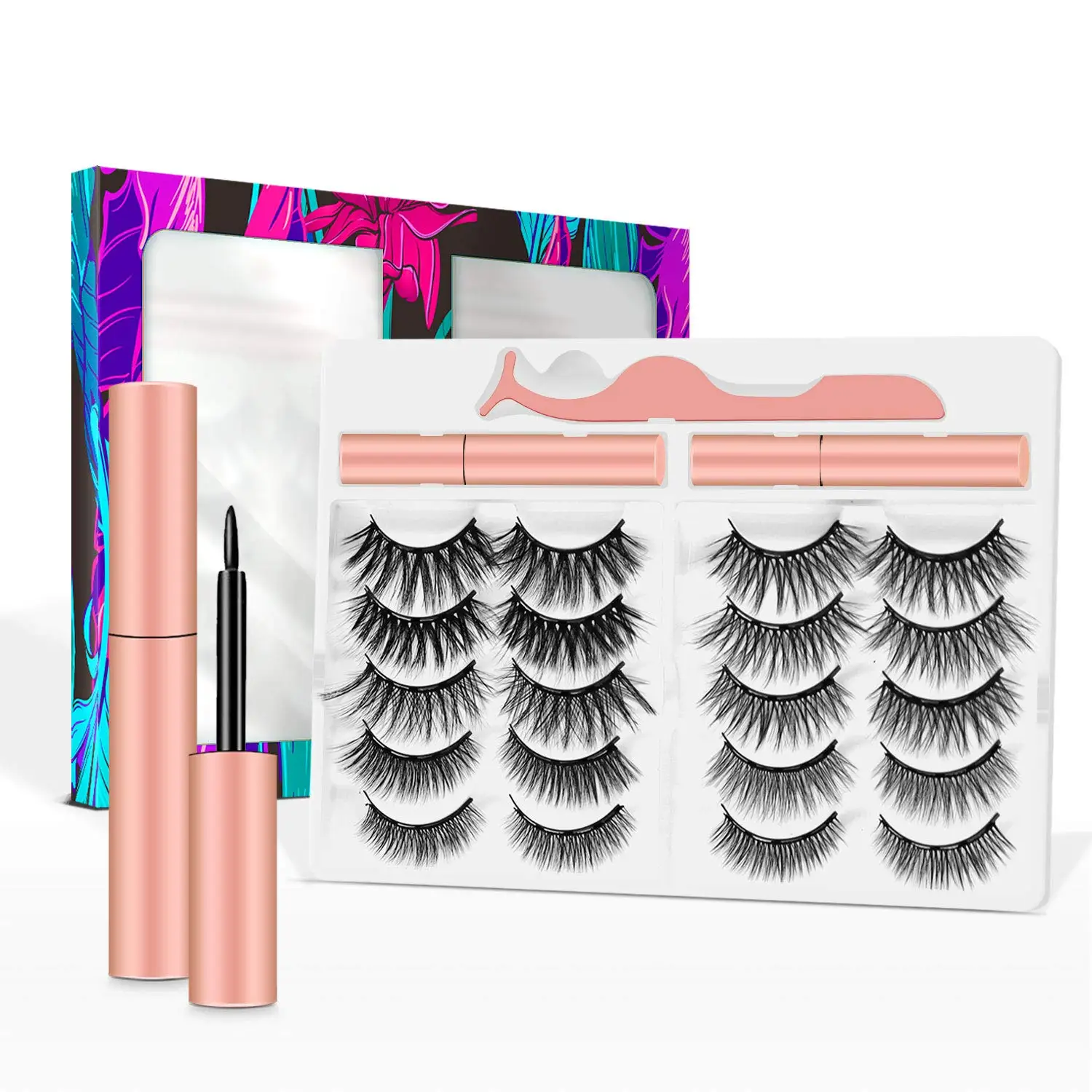 ZZ Beauty 2 секунды для ношения магнитные ресницы роскошные индивидуальные 5D накладные 25 мм