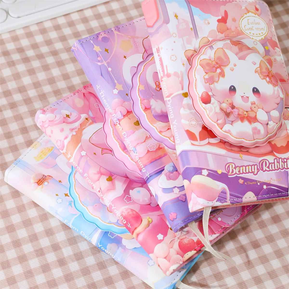 Iigen Creative Cartoon Kawaii Diary Book 132 Sheets Youth Notebook for Boy Girl Relieve Stress Fun Spiral Style PU Leather Cover