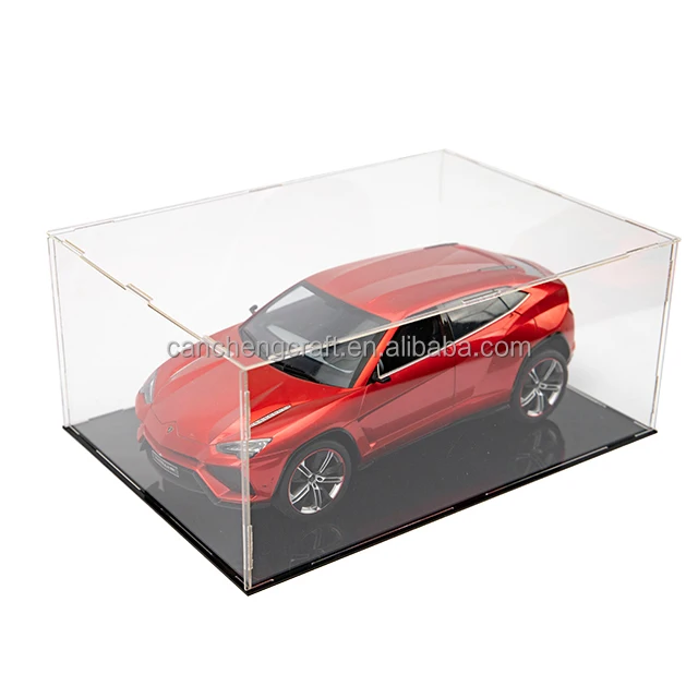Clear acrylic display case collecting with black base show case display acrylic