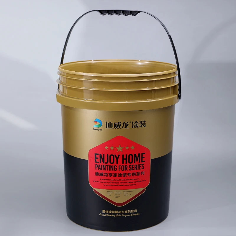 Wholesale 20L Plastic Pail 20 Liter Lamination Bucket For Industrial Coating Latex Paint With Handles