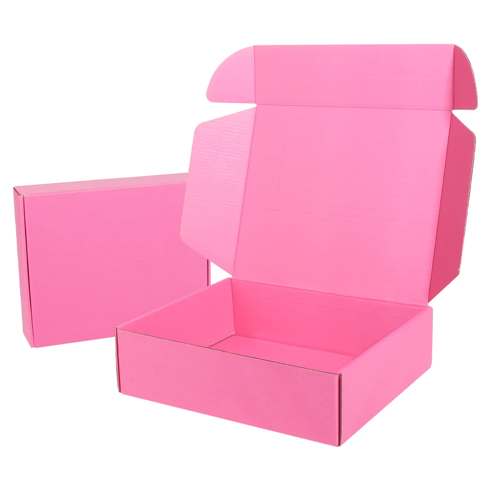 Custom Waterproof Paper Foldable Plain Intelligent Lock Mailer Box Pink Packaging Gift Delivery Mailing Packaging box