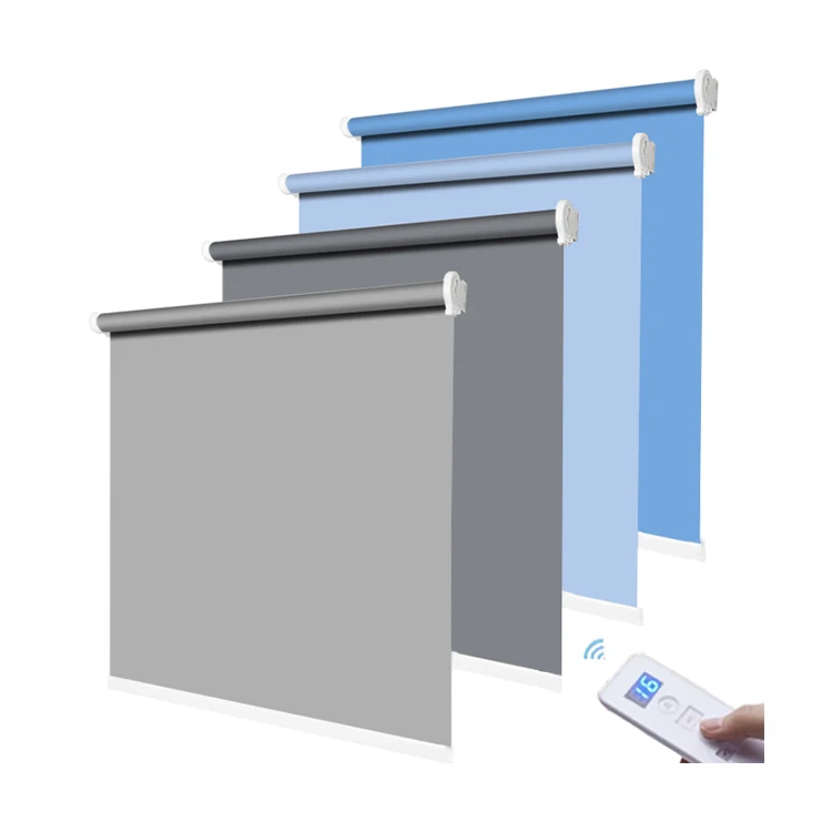 Solar Panel White Automatic Remote Vertical Canada Wifi Smart Manual Roller Blinds Motor Solar Fabric Roller Shades