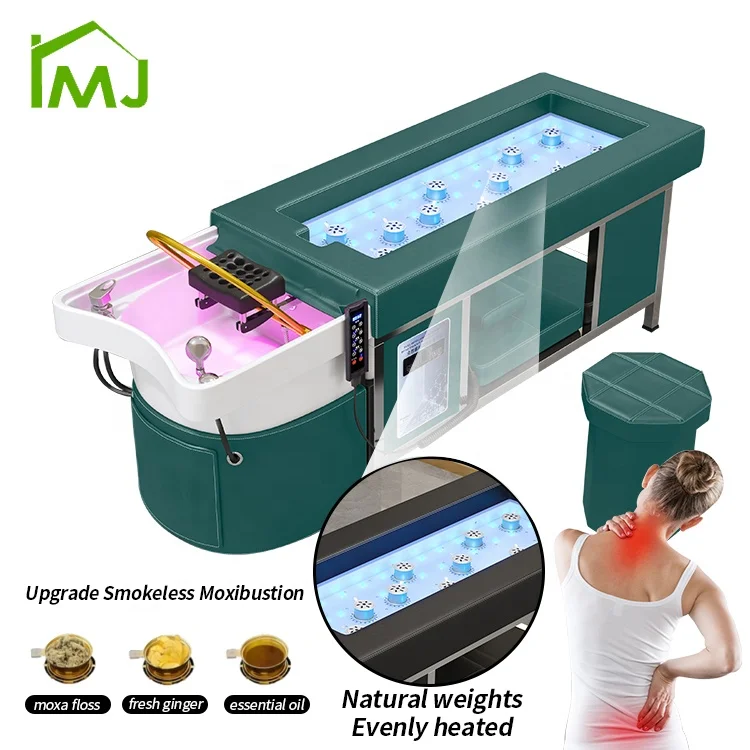 Beauty Salon hair washing Reclining thai massage table head spa shampoo bed