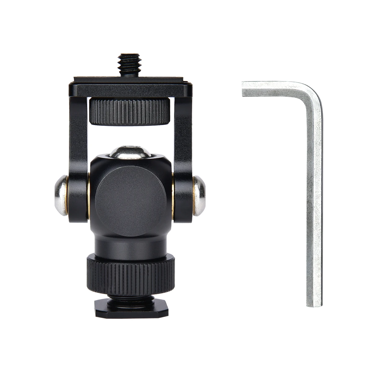 Yelangu Swivel and Tilt Monitor Holder Mount Ball Head Magic Arm with Cold Shoe