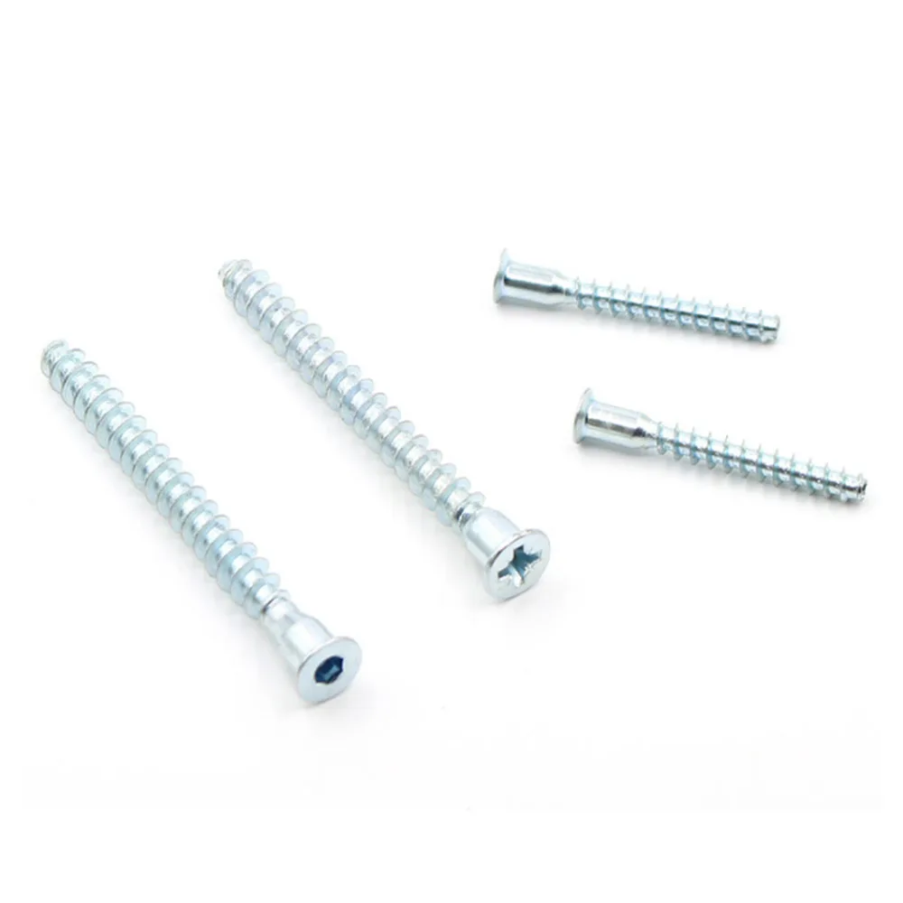 Carbon Steel Zinc Coated M7*30mm Hex Socket Head Furniture Screw Confirmat Screw