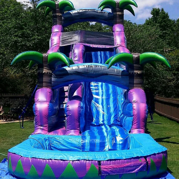 Kids Pool Commercial Slip And Water Slide, 6 In 1 Outdoor Inflatable Slides For Sale