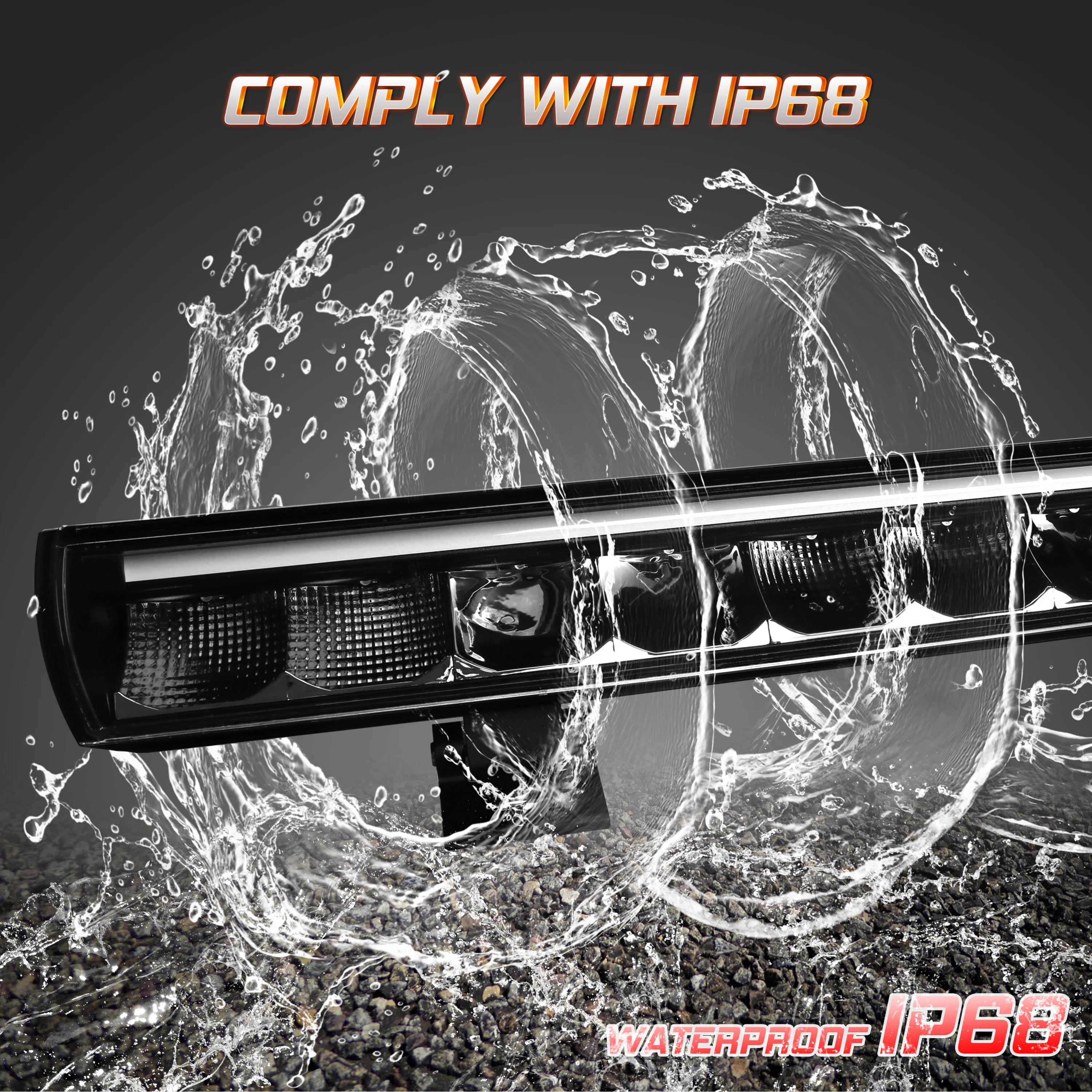 Diamond Driving Light Bar 13inch 20inch 60w 100w Led Light Bar DRL Light Bar 12V 24V 4x4 Atv  IP68 ECE R112