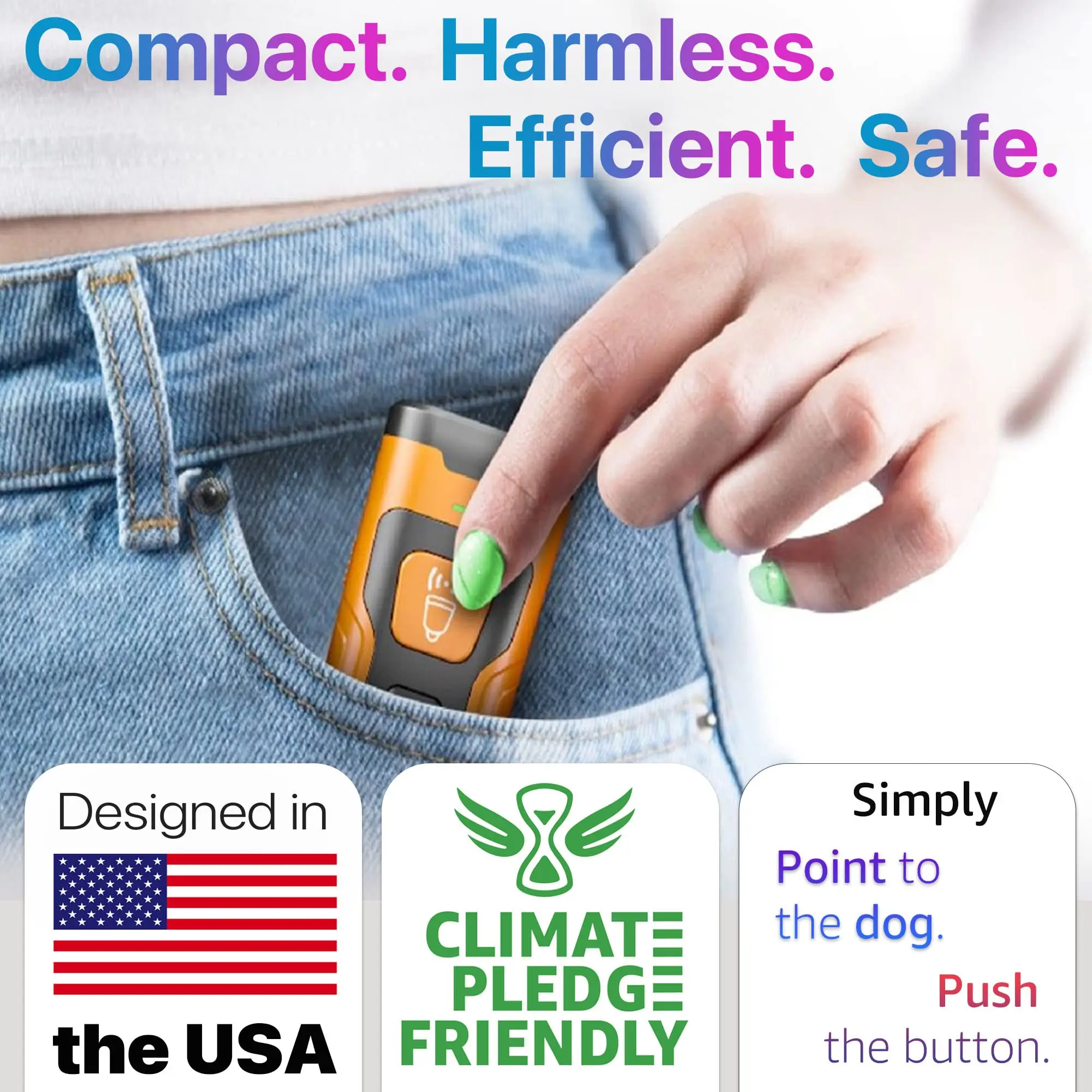 Ultrasonic Dog Repeller Anti Barking Stop Bark Training Device Rechargeable Dog Training Device With LED Flashlight 2024 New