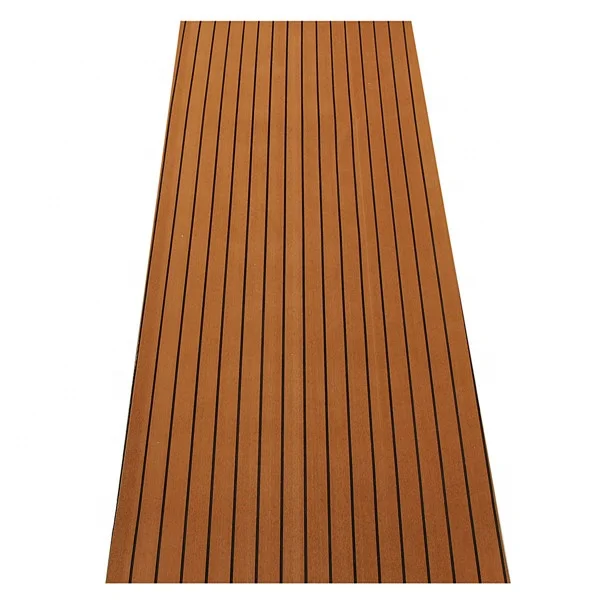 Marine Decking Material Brown EVA Foam Boat Flooring Faux Teak Decking Sheet