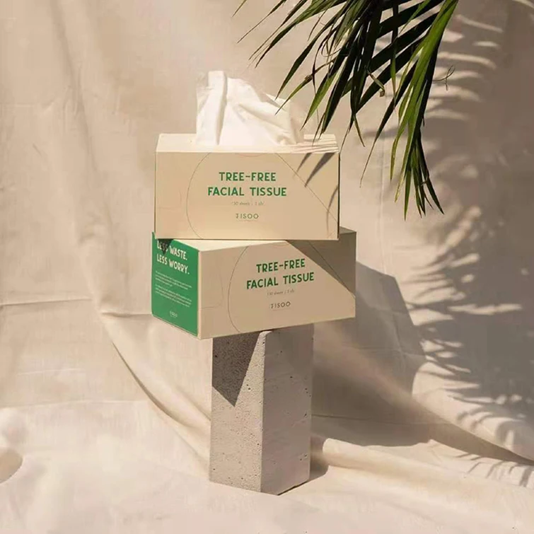 Wholesale Cheap 2 Ply Virgin Bamboo Pulp Carton Pop up Facial Tissue Paper for Home/ Car