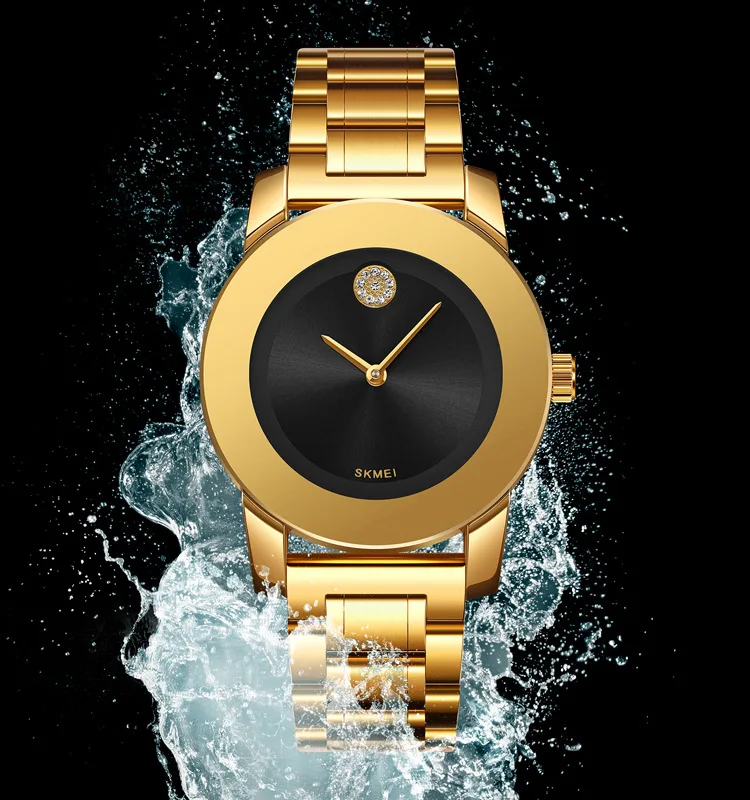 SKMEI 2023 Designer New Luxury Stainless Steel Quartz Wrist Watch For Men Custom Logo Watch Quartz