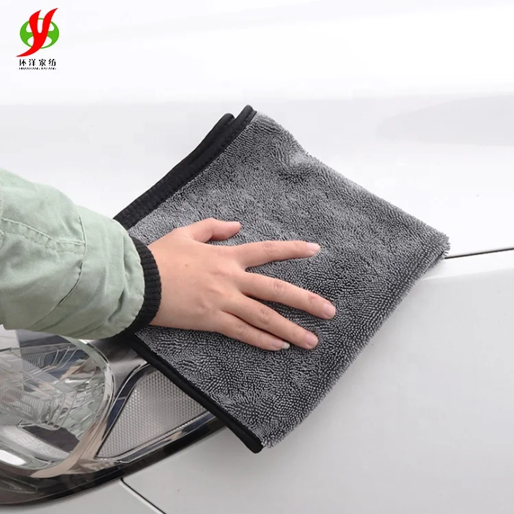 Factory Direct Microfiber Twist Car Cleaning Towel Thick Absorbent Lint-Free Car Wash Towel