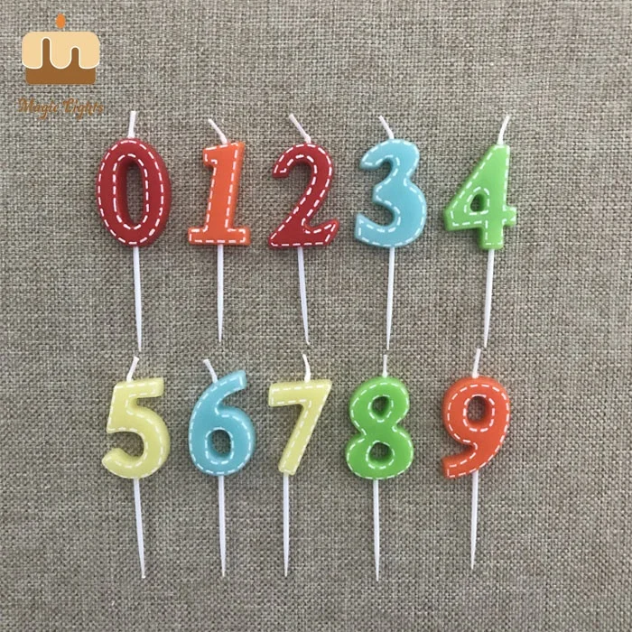 0 to 9 Amazing Decorative Small Number Cake Candles On A Stick