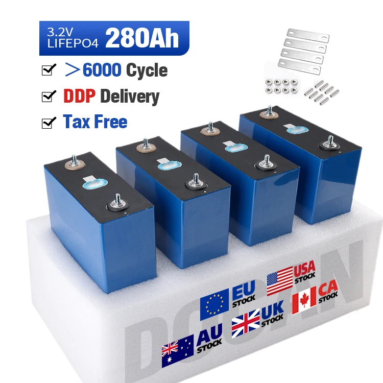 Docan Power Hottest Product Lifepo4 Battery Pack 3.2V 100Ah Battery Pack On EU USA Stock Household Solar Energy Storage System