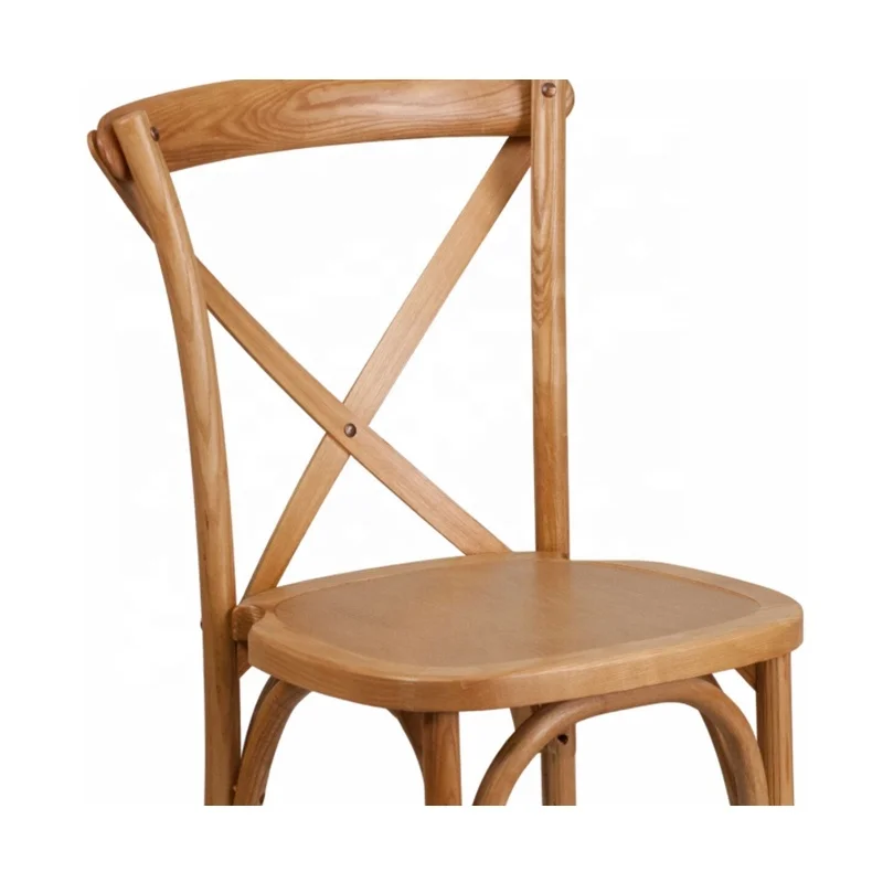  Commercial Furniture Event Banquet Restaurant Wood Cross Back